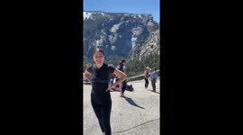 Proposal mishap: man takes a tumble down Yosemite hill