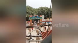 Voters are being prevented from casting their votes by the police on Northern India