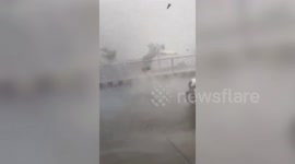 India: Massive storm hits several houses, blowing away