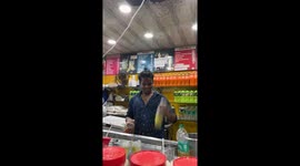 Drink vanishes into ceiling hole at Queens Way, Ernakulam