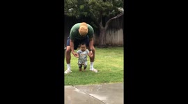 'One of my Favorites!' - Baby's grass tango takes a comical turn in family blooper!