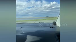 Plane flips over while making emergency landing on pond
