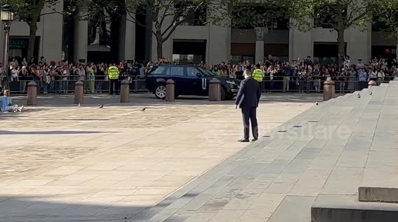 Prince Harry arrives at St Paul's Cathedral for Invictus Service