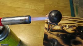 YouTuber tests how 500-degree metal ball fares against ice and polystyrene