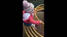Bristol. Our baby on a very wobbly roundabout is hilariously adorable