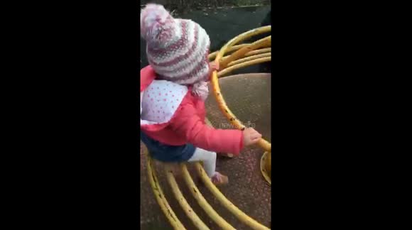 Bristol. Our baby on a very wobbly roundabout is hilariously adorable