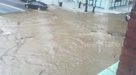 Springfield, MA Water Main Break/ Sinkhole  May 4, 2016