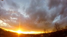 Beautiful sky during sunset Full HD