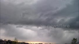 Shelf cloud and rain Full HD Timelapse