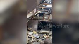 Family has lucky escape after lightning bolt sets house roof on fire