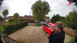 Mortifying mishap: Doorbell camera captures an old woman's fart