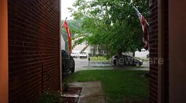 Mother Nature Unleashes Fury on Harrisburg, NC with Howling Winds, Torrential Rain, Lightning, and Thunder, Wreaking Havoc on The Small Town