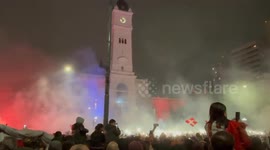 Argentina: A crowd celebrated in La Plata the victory of Estudiantes in the League Cup