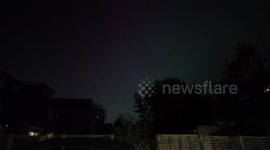 Amazing and colourful Northern Lights seen in the East End Of London