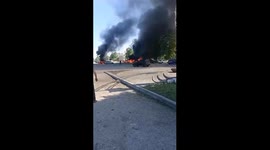 video of the consequences of an airstrike on Zolochev in the Kharkov region, committed on May 1  Then the Russians dropped three controlled air bombs on the center of the village. One of the blows occurred next to the car where a 38-year-old woman and her