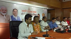 India: Bharatiya Janata Party organized a press conference regarding Modi's road show in Patna shared guide line with media