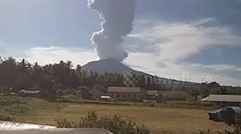 Mount Ibu In West Halmahera Regency, North Maluku Province, Indonesia, Erupted, Monday 13 May 2024