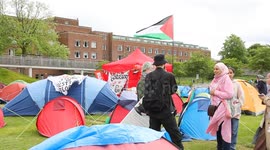 Students set up pro-Palestine camp at the University of Birmingham