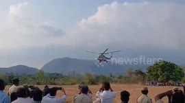 The Election officials Airlifted the EVMs and Vvpat in Helicopter after polling ends on South India