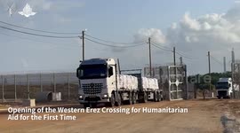 Gaza Strip: IDF Opens 'Western Erez' Crossing for Humanitarian Aid Transfer