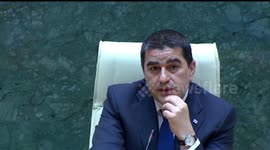 Moment Georgian parliament approved foreign influence bill that sparked protests across country