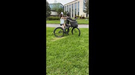 Supremely dedicated girl effortlessly out-statues a sculpture at Geri Moulton Children's Park