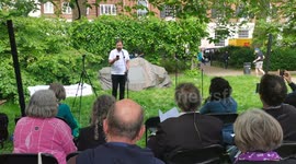 Semih Sapmaz, War Resisters International at the Remembering those who refused to fight, London, UK