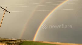 US: Double Rainbow Stretches Across Sky In Colorado