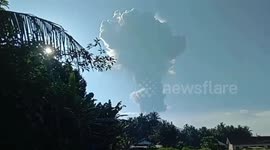 The eruption of Mount Ibu spewed volcanic ash as high as 5325 meters, hundreds of residents were evacuated on 17 May 2024