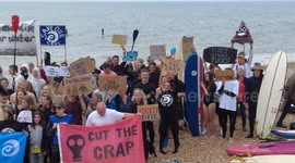 Surfers Against Sewage protest in Brighton, England