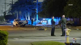 USA: High Speed Head-On Collision With Briefing on Tape in Ontario, LA