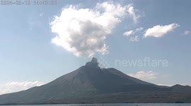 Volcano erupts in Kyushu, Japan
