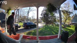 Hanging Fern Falls on Woman's Back