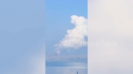 Taal volcano spews steam amid continued acticity