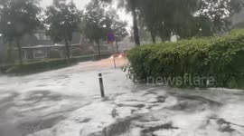 Netherlands: Thunderstorm With Hail Hits Friesland Causing Flash Flooding