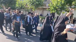 Iran: Iranian Jewish rabbis at the funeral ceremony of the martyr president in Tehran