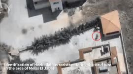 Gaza Strip: IDF soldiers identified terrorists entering a military structure in the area of Meiss El Jabal