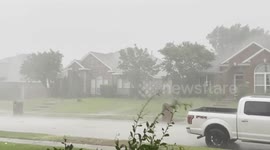 Severe Thunderstorm in Dallas TX, USA