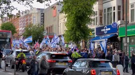 East Finchley Israel Palestine protest and counter protest, thu 23rd may 24, 7pm