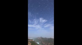 Time-lapse: Starry night in China's Taihang Mountains
