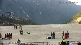 Helicopter makes narrow escape in northern India, passengers safe