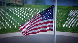 Marine Honors Fallen Veteran with Taps and Salute at National Military Cemetery