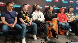 One Piece Cast, at the interviews room at MCM Comiccon 2024 at Excel London, UK.