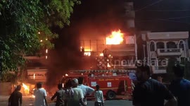 Firefighters rescue new born babies amidst chaos during Children's Hospital fire in northern India