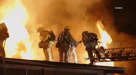 USA: Fire Rips Through Abandoned House