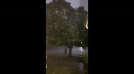 Footage taken on Tuesday 6 am shows heavy thunderstorm. Filmer posting video on x profile writes - it was blowing here in Wylie! No hail though.