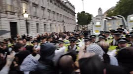 Police battle to take control of Whitehall as Palestine protestors refuse to disperse