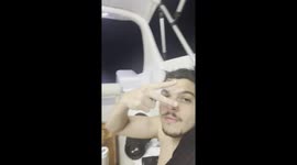 Man loses his hat and PHONE as wind batters boat