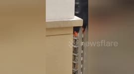 India: A fire broke out in a tower Society, due to a fire in AC,No cagultity