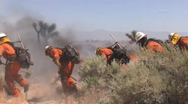 USA: Vegetation Fire in Lancaster, LA